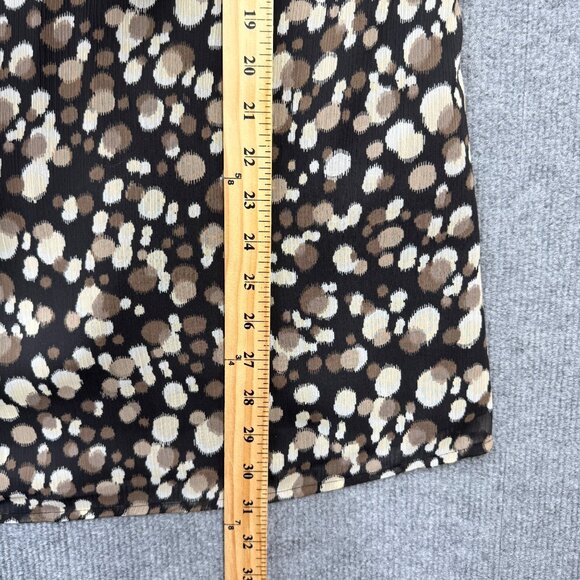 Jaclyn Smith Gemstone Neckline Animal Polka Dot Print Chiffon Tunic Top Size XL - Picture 10 of 11